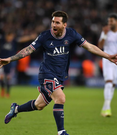 Messi after winning his game.